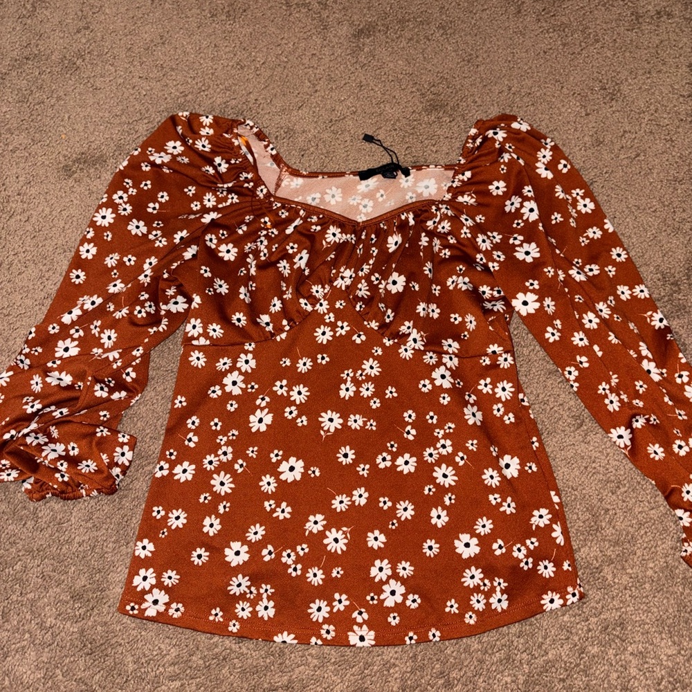 Floral Rust Women's Top